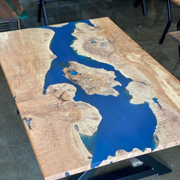Clear Blue Island Table