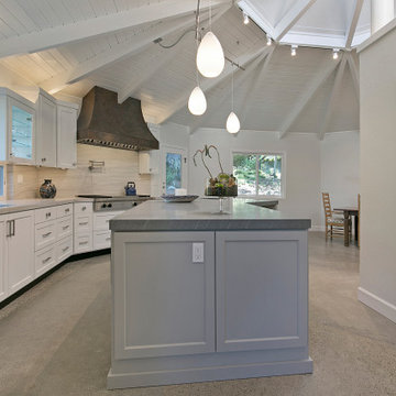 Kitchen Island is Topped with Soapstone called Pietra Del Codosa