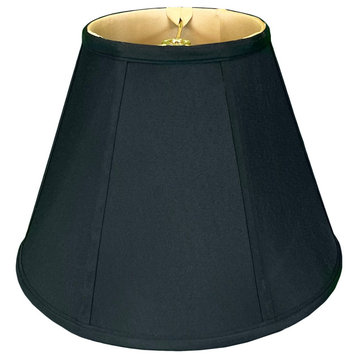 Royal Designs Deep Empire Bell Lamp Shade, Black, 6x12x9.25, Single