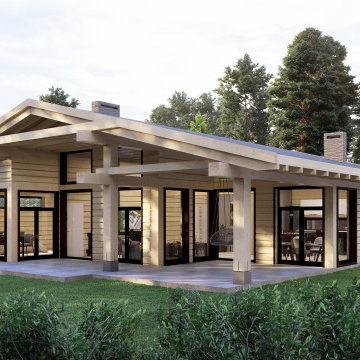 Glulam log cabins-Glulam log houses