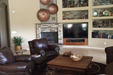 Inspiration for a transitional living room remodel in Other