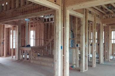 Inspiration for a rustic family room remodel in Other