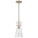 Capital Lighting - Mila One Light Pendant, Aged Brass - The finishing technique used to create the crackle detail on this 1-Light Pendant in Aged Brass produces a visual texture which beautifully complements the tapered silhouette.