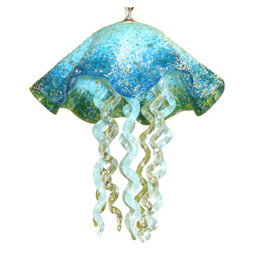 Blown Glass Chandelier - Art Glass Chandelier - Lighting - Jellyfish Pendant