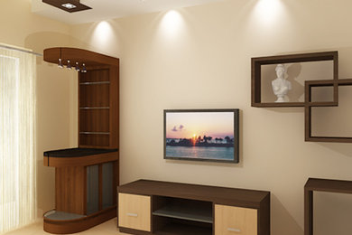 Bedroom - 1960s bedroom idea in Kolkata