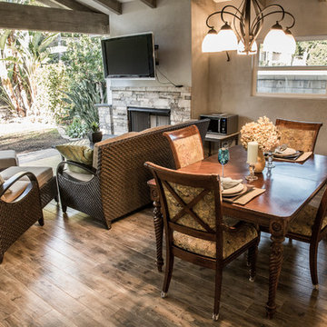 Kitchen & living room addition including an outdoor living space
