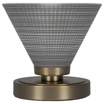 Luna 1-Light Table Lamp, New Age Brass/Gray Matrix