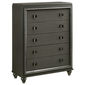 Picket House Furnishings Faris 5-Drawer Chest In Black MN600CH