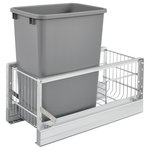 Rev-A-Shelf - Pull Out Double Trash/Waste Container With Soft Close, Silver, 35 qt./8.75 gal - Italian influenced and crafted with sturdy aluminum frame, Rev-A-Shelf's 5349 series offers the utmost luxury and function with its full extension soft-close slides. Polymer bins are perfect for small and  large families and are easily removable for cleaning.   Finish your installation by attaching your own cabinet door with the provided hardware. Available in various colors, heights and widths.