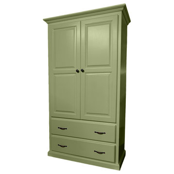 Traditional Kitchen Pantry With drawers, Summer Sage