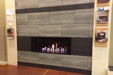 Linear gas fireplaces