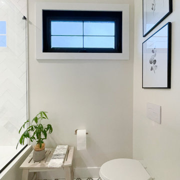 The Forest Way Remodel: Minimal Primary Bathroom
