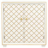Coaster Belinda 2-door Modern Wood Accent Cabinet White and Gold