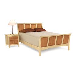 Sarah Cherry & Maple Sleigh Bed - High Footboard - Sleigh Beds