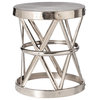 Arteriors Costello Side Table in Polished Nickel