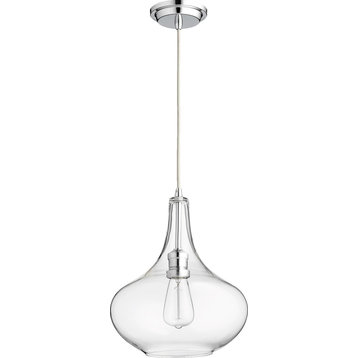 Filament Pendant, Chrome With Clear