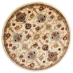 Nourison - Delano Persian Area Rug, Ivory, 3'4" Round - A striking interpretation of a traditional medallion motif on a luminous ground of pure ivory. Exquisitely graceful design in an area rug that will impart a feeling of timeless elegance to that special room in your home. Expertly power-loomed from top quality polypropylene yarns for luxuriously supple texture and years of lasting beauty.