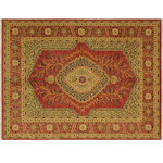 Bareens Designer Rugs - Anarkali Pak Persian Steven Blue/Beige Wool Rug - 4'1'' x 6'1'' - Designed with mesmerizing intricacy and gorgeous color palette, this hand-knotted masterpiece demonstrates the beauty and electrifying thrill of Pak Persian art. These meticulously hand-knotted Pak-Persian rug is made with pure wool and features breathtaking traditional, transitional, and tribal designs in bold luxurious color pallets. Known for their intricate designs these rugs are a reproduction of Persian rugs, made in Pakistan with unique Mughal designs. Made by master weavers using the same Persian texture, design and dying technique, we wanted to produce the most significant manifestation of Persian art, life, and culture. This rug is most famous for its exceptional quality, incredible designs, patterns, and vibrant rich color. Pak-Persian rugs made with Persian weave with high knot counts, which enables the high intricacy and detail found in the patterns are also referred to as "State of art", each color adds a rich beautiful detail in the artwork of this rug. The design, color, and beautiful chromatic composition with a vibrant sheen with intricate designs, exude beauty, elegance, and quality make this rug a masterpiece of its own.