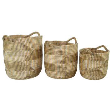 Bohemian Brown Seagrass Storage Basket 561920