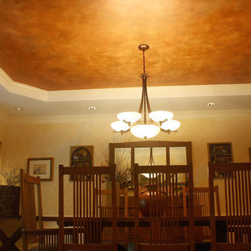 Copper Tray Ceiling for Arts and Crafts Dining Room