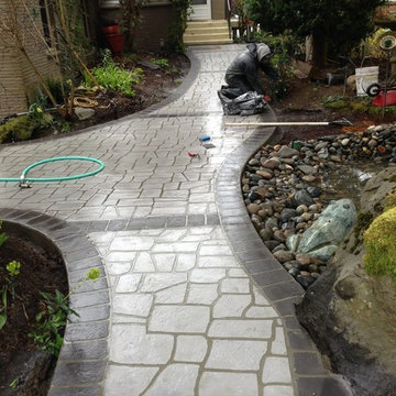 West Seattle Stamped and Stained Driveway/Walkway