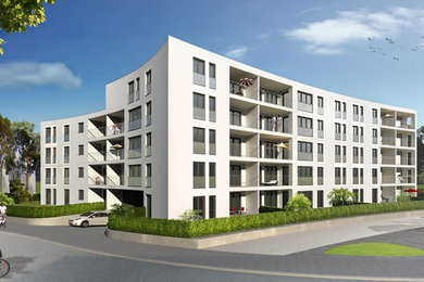 3D Visualisierung Wohnungsbau München Gleisharfe