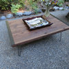 Industrial Coffee Table From Salvaged Barnwood With Hairpin Legs