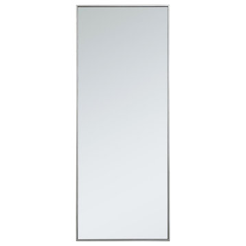 Elegant MR42460S Metal Frame Rectangle Mirror 24", Silver