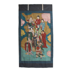 Large Chinese Canvas Art of Characters of Investiture of the Gods - Wall Accents