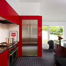 red kitchen