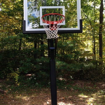Chris K's Pro Dunk Silver Basketball System on a 20x25 in Marlborough, CT