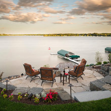 patio by lake