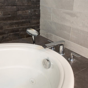 Masterbath with a grand spa wall in Oak Park