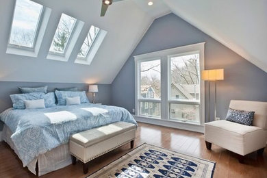 Design ideas for a transitional bedroom.