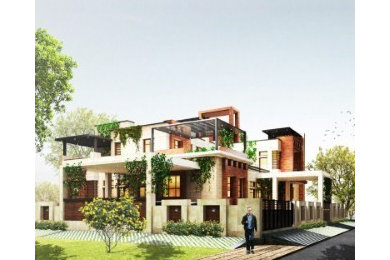 Trendy home design photo in Delhi