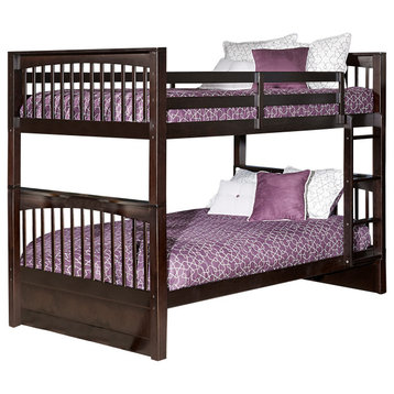 Hillsdale Pulse Wood Full Over Full Bunk Bed With Storage, Chocolate