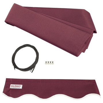 Waterproof Fabric for Retractable Patio Awning, Burgundy, 13'x10'