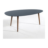 Журнальный столик из каучукового дерева с лакированным покрытием Дл120 см