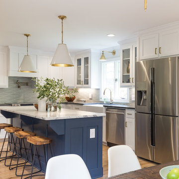 Silver Haze Wave Kitchen Backsplash