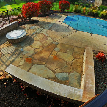 Poolside Flagstone Patio