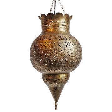 Moroccan Brass Koba Lantern Pendant