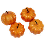 Dekorasyon Gifts & Decor - 2" Mini Capiz Pumpkin, Burnt Orange - This is a set of 4 miniature 2" pumpkins made of gleaming capiz shell finished in bright orange.  The diminutive size of these little pumpkins make them a perfect addition to any holiday or fall setting.  Makes a charming addition to individual place settings and a perfect gift for your holiday guests.  Also a great accent to your table centerpiece or wreath.