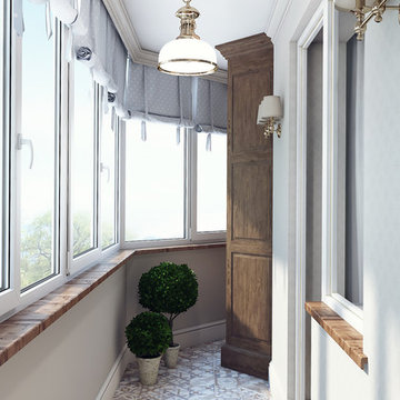 Interior design in residential complex "Chocolate"