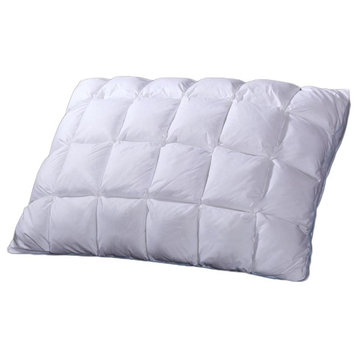 Pleated Goose Down Pillow, Firm Neck Support, King