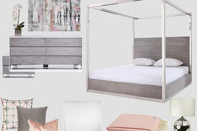 Trendy bedroom photo in Miami