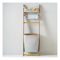 Bamboo Leaning Bath Shelf