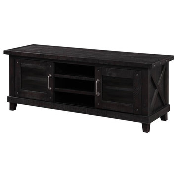 Crafters and Weavers Oak Park Cross Bar TV Stand - 65"