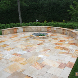 Ella-Walnut mix Travertine Paver Project - Landscaping Stones And Pavers