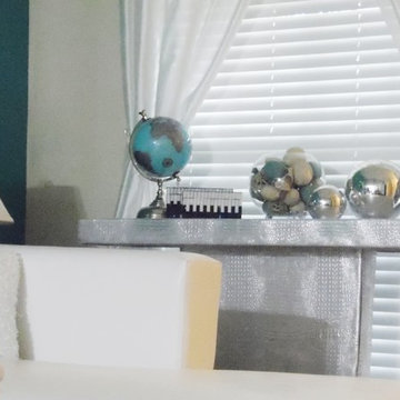 Teal & White