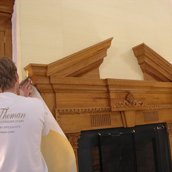 Fiiting of the fabric on a mantel piece - Upholstery Fabric
